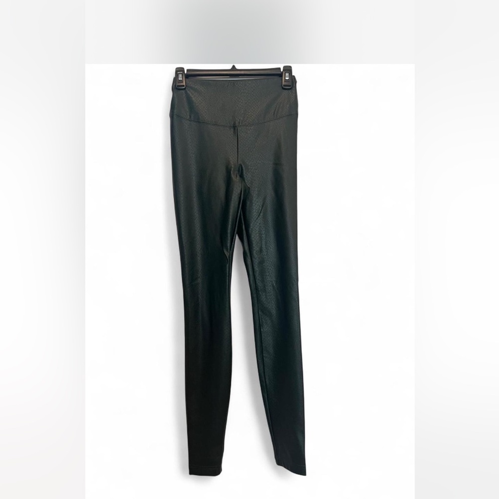 Green Faux Leather Leggings